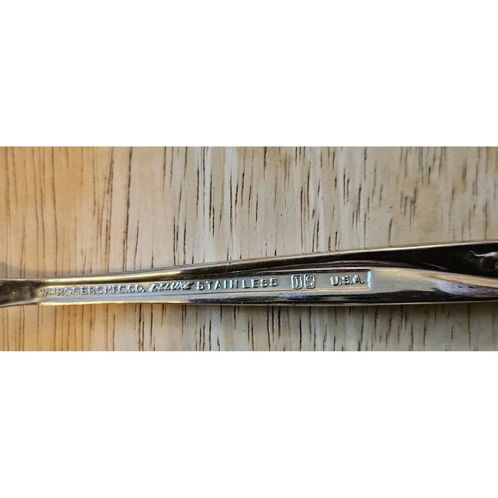 International Rogers Stainless Steel MCM Small Forks  Rose Design  SET OF 3
